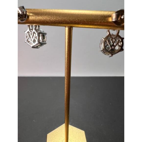 NEW Charles Winston CZ Sterling Silver Earrings 10.16ctw - Picture 10 of 11